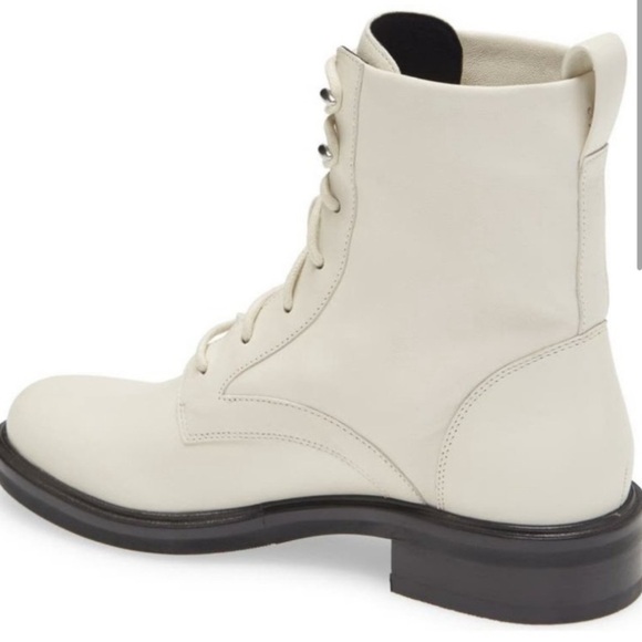 NWT Rag & Bone Slayton Lace Up Leather Boots in Antique White Size 38 - Picture 2 of 9